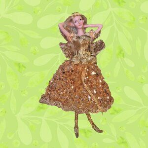 Vintage Gold Fairy Ornament